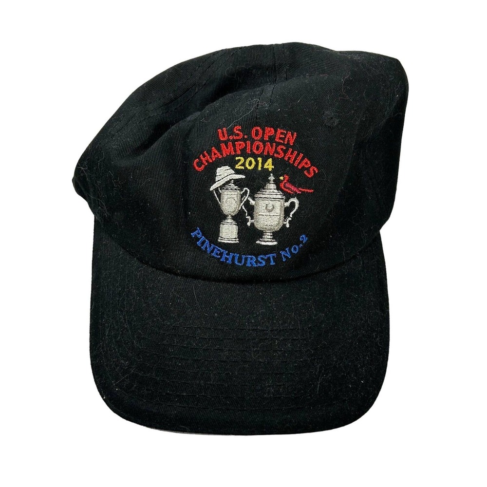 2014 US Open Championships Pinehurst No 2 Golf Hat Cap USGA Black Adjustable